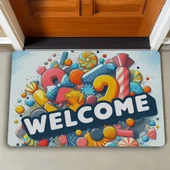Valerine Life Şeker Festivali Welcome Kapı Önü Paspası 45x70cm - 2