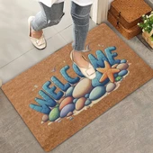Valerine Life Deniz Taşları ve Deniz Yıldızı Welcome Kapı Önü Paspası 45x70cm - 1