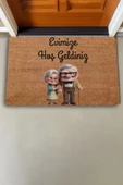 Valerine Life Sevimli Yaşlı Çift Evimize Hoş Geldiniz Kapı Önü Paspası 45x70cm thumbnail 2
