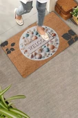 Valerine Life Midye Kabuklu ve Yaprak Desenli Welcome Kapı Önü Paspası 45x70cm - 5