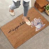 Valerine Life Günaydın Papatyası Hoş Geldiniz Kapı Önü Paspası 45x70cm - 1