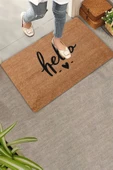 Valerine Life Hello Kalp Welcome Hoş Geldiniz Kapı Önü Paspası 45x70cm - 1