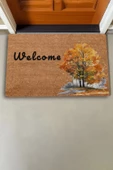 Valerine Life Sonbahar Çınar Ağacı Welcome Kapı Önü Paspası 45x70cm thumbnail 2