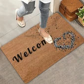 Valerine Life Kalpli Notalar Welcome Kapı Önü Paspası 45x70cm - 1