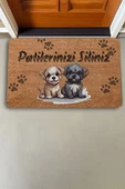Valerine Life Sevimli Yavru Köpekler Patilerinizi Silin Kapı Önü Paspası 45x70cm - 2