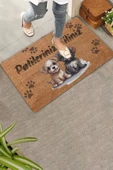 Valerine Life Sevimli Yavru Köpekler Patilerinizi Silin Kapı Önü Paspası 45x70cm - 1