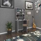 Kenzlife bilgisayar çalışma masası hamilton70 gri ofis sekreter laptop thumbnail 1