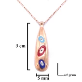 Özel Tasarım Model Rose Gümüş Kolye GK-264 thumbnail 3