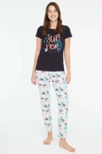 Mod Collection 3852 Kadın Yuvarlak Yaka Pijama Takımı - 1