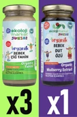 Organik Çiğ Tahin 230 gr (3 Adet) + Dut Özü 290 gr - 1