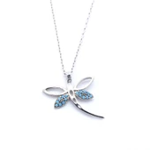 Mavi Taşlı Yusufcuk Gümüş Kolye GK-319 thumbnail 1