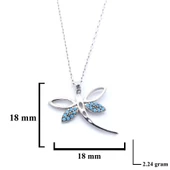 Mavi Taşlı Yusufcuk Gümüş Kolye GK-319 thumbnail 3