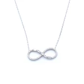 Zirkon Taşlı Sonsuzluk Model Gümüş Kolye GK-100 thumbnail 1