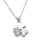 Yonca Motifli Zirkon Taşlı Gümüş Kolye GK-189 thumbnail 1