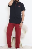 Düğmeli Erkek Pijama Takımı Lacibordo - 17370.1048. - 3
