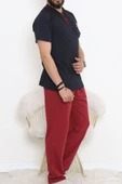 Düğmeli Erkek Pijama Takımı Lacibordo - 17370.1048. - 4