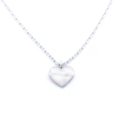 Minimal Tasarım Kalp Şekilli Gümüş Kolye GK-278 thumbnail 1
