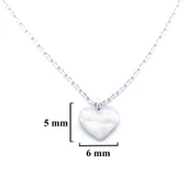 Minimal Tasarım Kalp Şekilli Gümüş Kolye GK-278 thumbnail 3