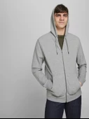 Jack&Jones Oversize Fermuarlı Kapüşonlu Erkek Sweatshirt - Günlük ve Spor - 1