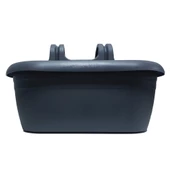 Poliwork Nergiz Kolay Askı Plastik Renkli Balkon Saksısı 40 cm - 2