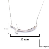 Zirkon Taşlı Hz. Ali Kılıcı Gümüş Kolye GK-295 thumbnail 3