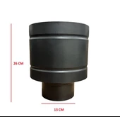 BACA KALKANI / ÇAP: 13 CM / MAT SİYAH EMAYE / BABA'S STOVE - 2
