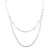 Gümüş Zincir Dorika Toplu Kombin Kolye -  GK-273 thumbnail 1