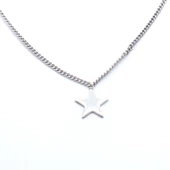 Gümüş Kolye Kadın Kombinli Yıldızlı 925 Ayar -  GK-272 thumbnail 3