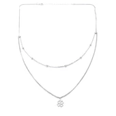 925 Ayar Toplu Çiçek Şekilli Gümüş Kolye GK-274 thumbnail 1