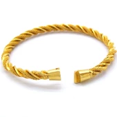 Çelik Kelepçe Bileklik Altın Kaplama Burma Model BLZ-512 - 4