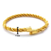 Çelik Kelepçe Bileklik Altın Kaplama Burma Model BLZ-512 - 3