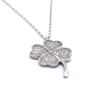 Zirkon Taşlı Yonca Gümüş Kolye GK-217 thumbnail 3