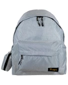 Yuga Kanvas Sırt Çantası Beyaz Çizgili thumbnail 1