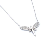 Beyaz Gümüş Melek Kolye GK-104 thumbnail 1