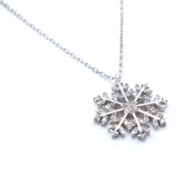 925 Ayar Gümüş Kar Tanesi Zirkon Taşlı Kolye GK-109 thumbnail 1