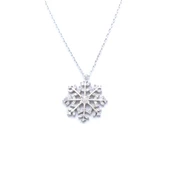 925 Ayar Gümüş Kar Tanesi Zirkon Taşlı Kolye GK-109 thumbnail 3