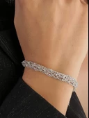 Zırh Örgü Model Çelik Zincir Dokuma Bileklik - 3