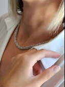 Zırh Örgü Model Çelik Zincir Dokuma Kolye thumbnail 4