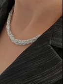 Zırh Örgü Model Çelik Zincir Dokuma Kolye thumbnail 2