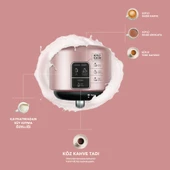 Karaca Hatır Mod Közde Türk Kahvesi, Sütlü Türk Kahvesi, Sütlü İçecek Hazırlama Makinesi Rosegold 5 Fincan Kapasiteli Bol Köpüklü - 2