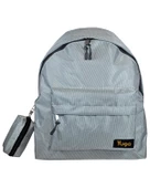 Yuga Kanvas Sırt Çantası Gri Çizgili thumbnail 1