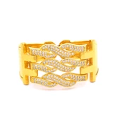 Kaburga Bilezik 22 Ayar Altın Kaplama Kelepçe KB-113 thumbnail 2