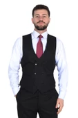 Cengiz İnler Kruvaze Yelekli Slimfit Düz Erkek Takım Elbise - 1