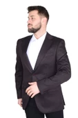 Cengiz İnler Dokulu Mono Yaka Çift Düğme Erkek Ceket - 2