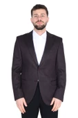 Cengiz İnler Dokulu Mono Yaka Çift Düğme Erkek Ceket - 5
