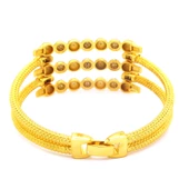 Kaburga Bilezik 22 Ayar Altın Kaplama Dorika Toplu Kelepçe BLZ-542 - 8