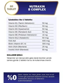 Nutraxin B Complex Vitamin 60 Kapsül - 2