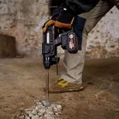 WORX WX381 20Volt 4.0Ah. 2J Li-ion Tek Akülü Profesyonel SDS-Plus Pnömatik Kırıcı/Delici + 3 Parça Delme Ucu - 5