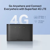 Mercusys MT110 4G LTE Şarjlı 2200mAh Batarya Wİ-Fİ 10 Kullanıcılı Taşınabilir Modem - 3