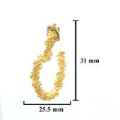 Altın Kaplama Küpe Kalpli Kadın Halka Model UNK-763 thumbnail 3